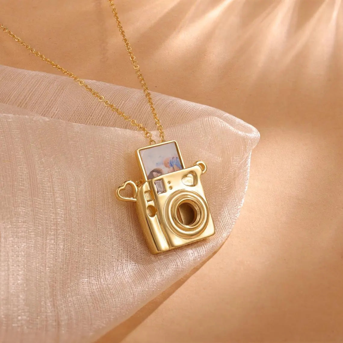 Custom Camera Necklace with Photo Picture Inside