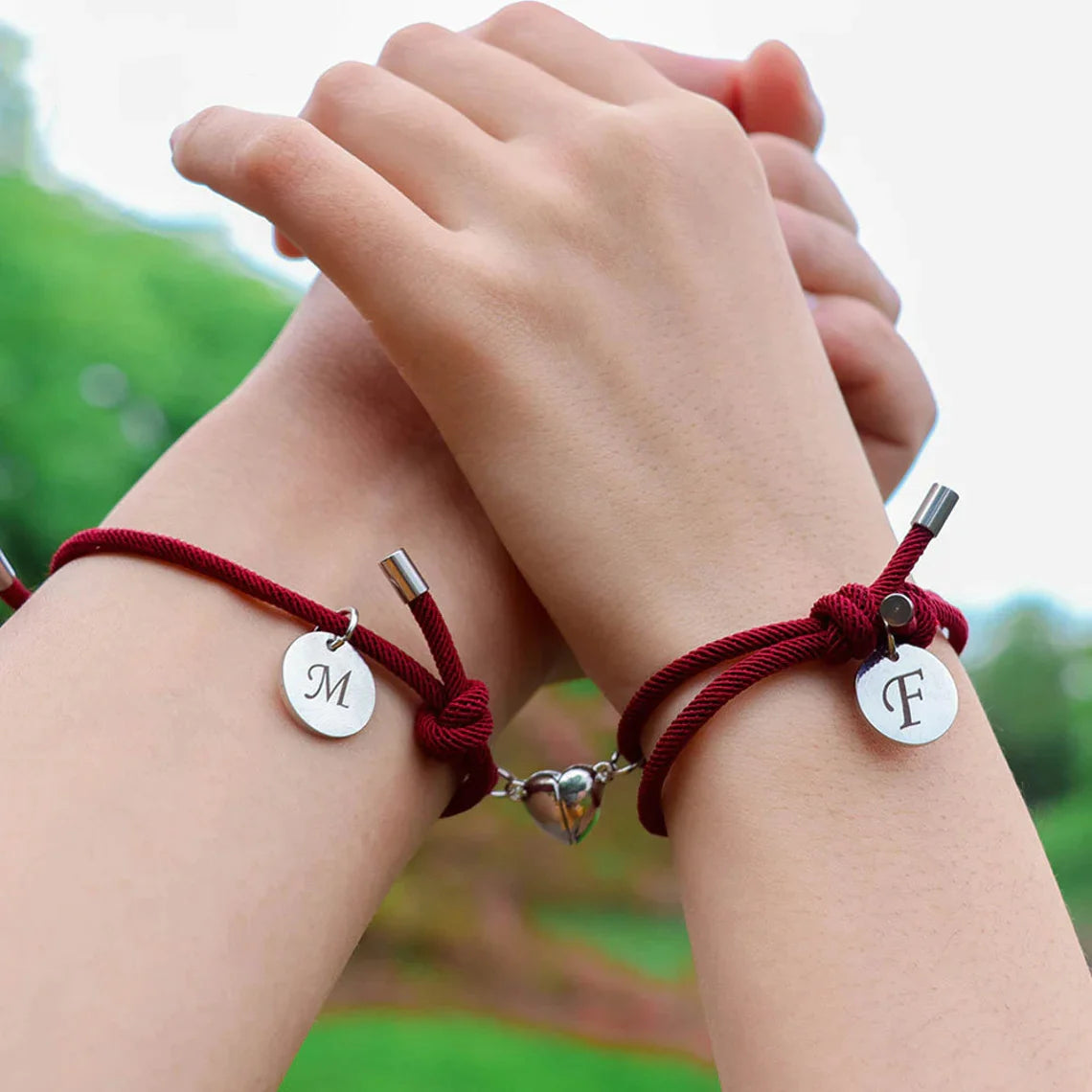 Custom Letters Magnet Attract Bracelets