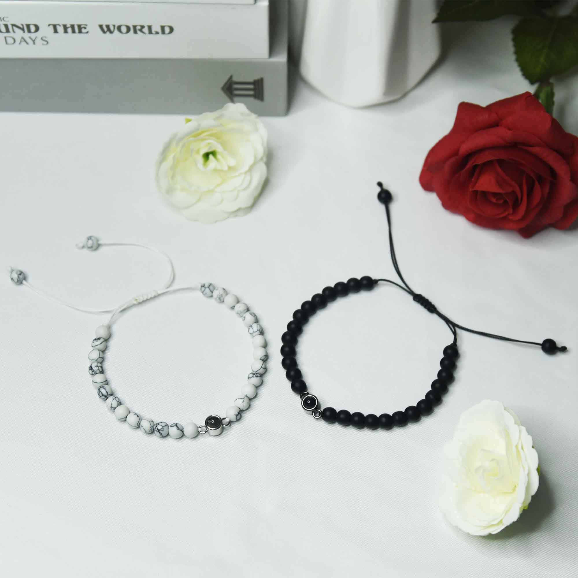 Personalized Beaded Projection Photo Bracelet