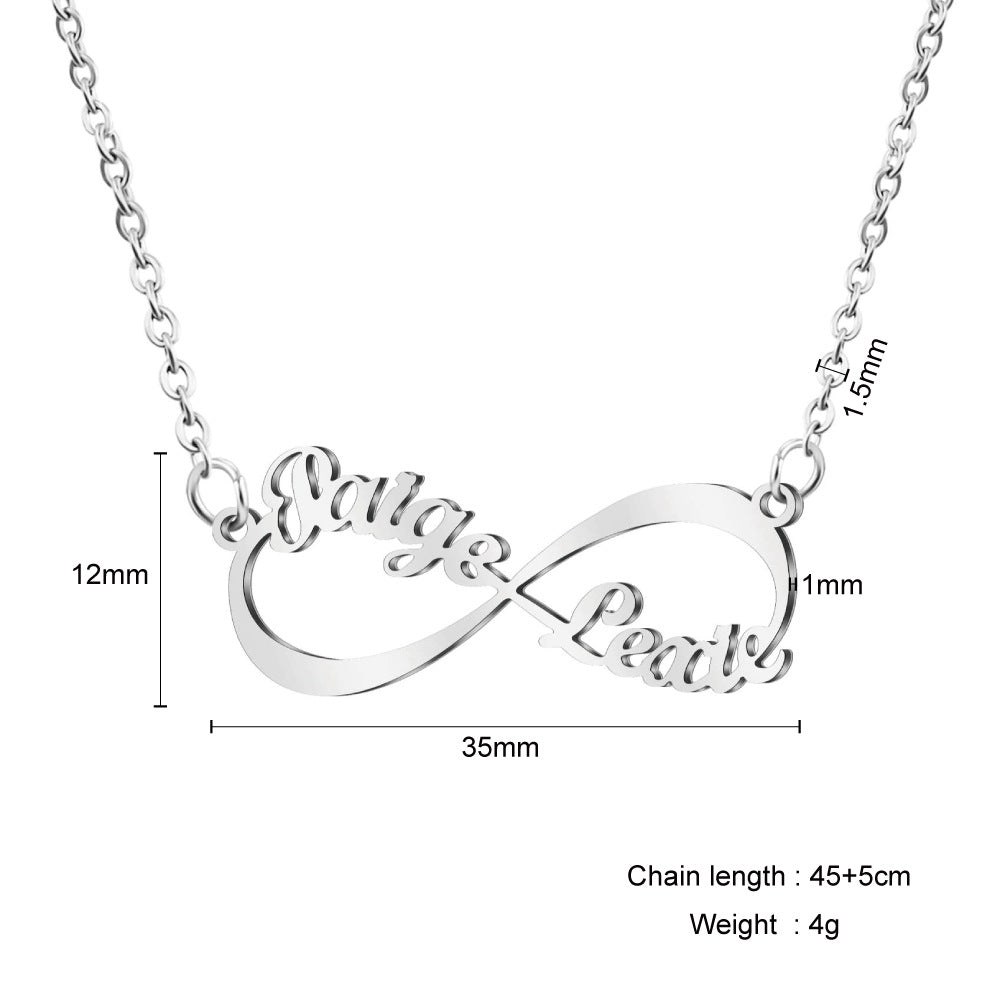 Personalized Infinity Necklace with Names