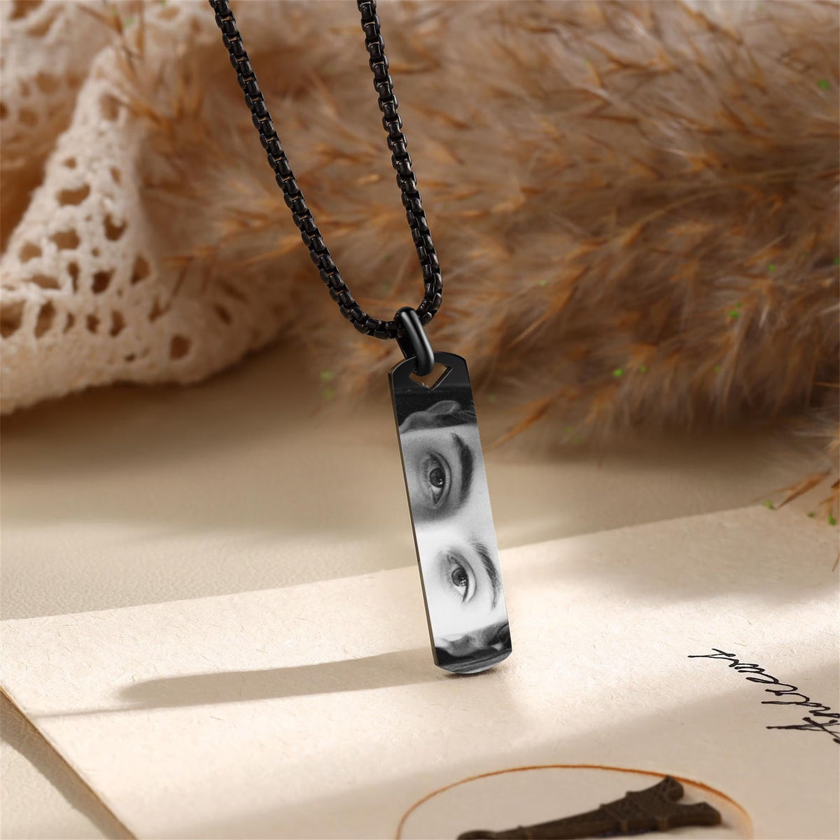 Custom Engraved Eyes Necklace