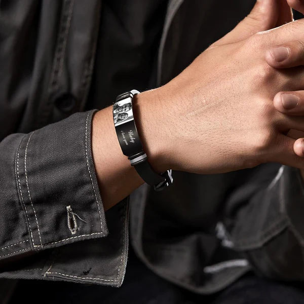 Custom Engraved Photo & Name Bracelet
