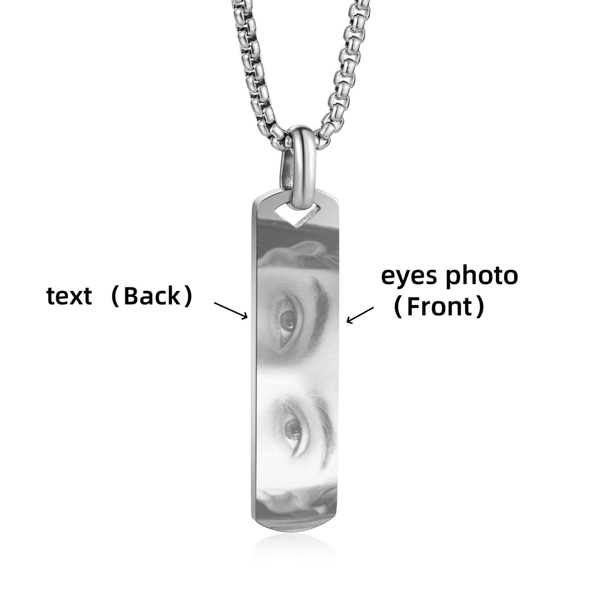 Custom Engraved Eyes Necklace