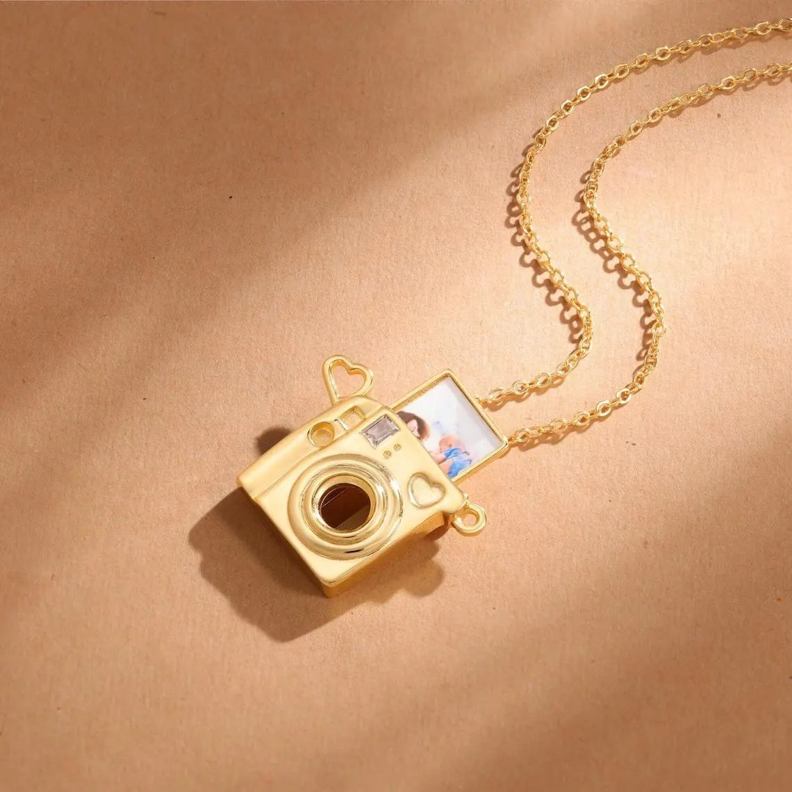 Custom Camera Necklace with Photo Picture Inside