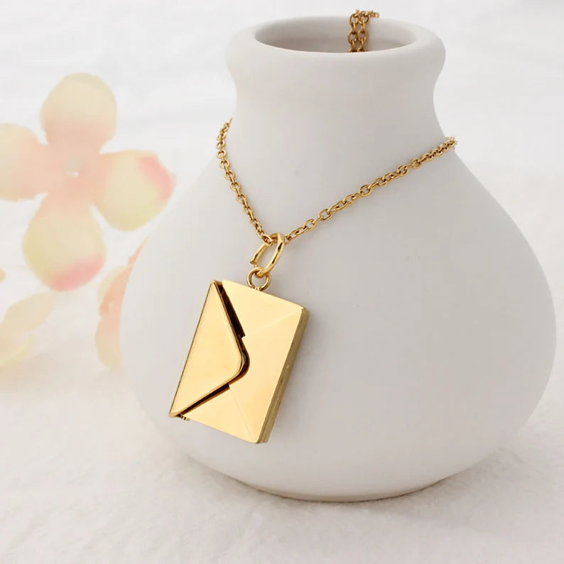 Envelope Necklace With Secret Message