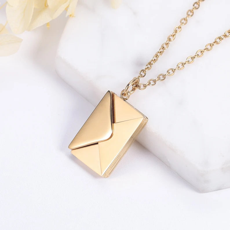 Envelope Necklace With Secret Message
