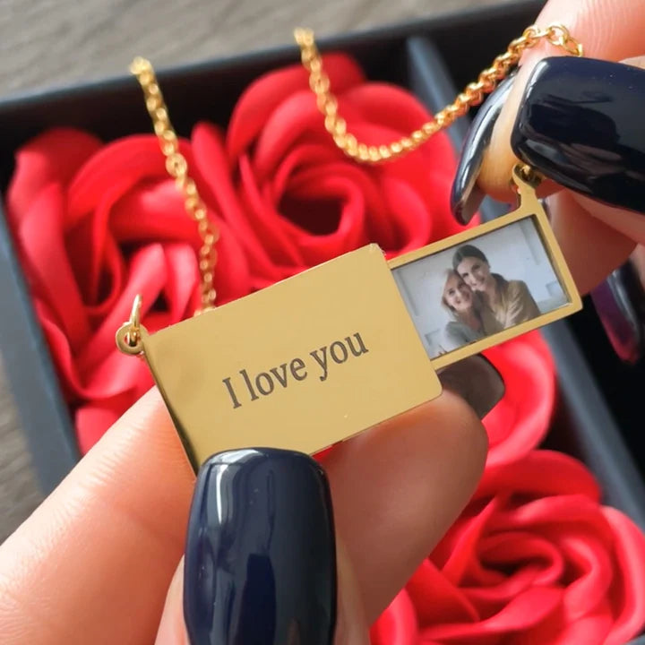 Personalized Envelope Photo Necklace