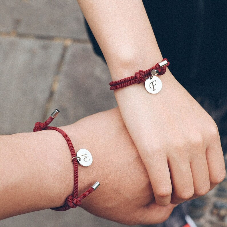 Custom Letters Magnet Attract Bracelets